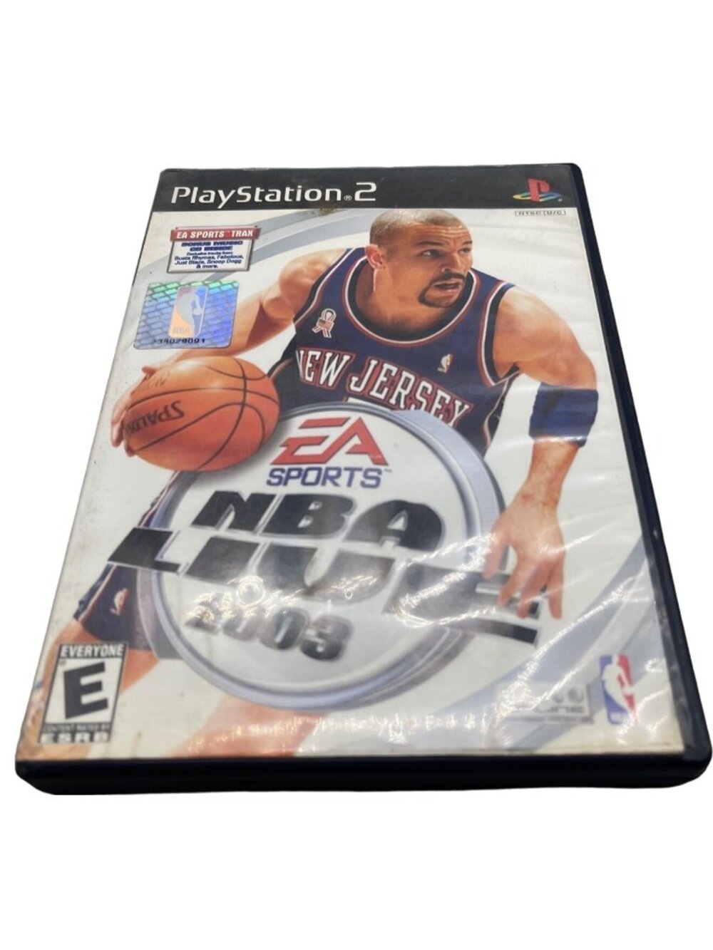 play station 2 EA sports nba live game disk 2003 rate E 1 to 2 players READ